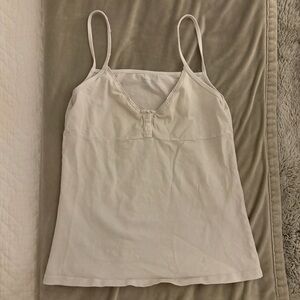 Brandy Melville White Button Up Tank